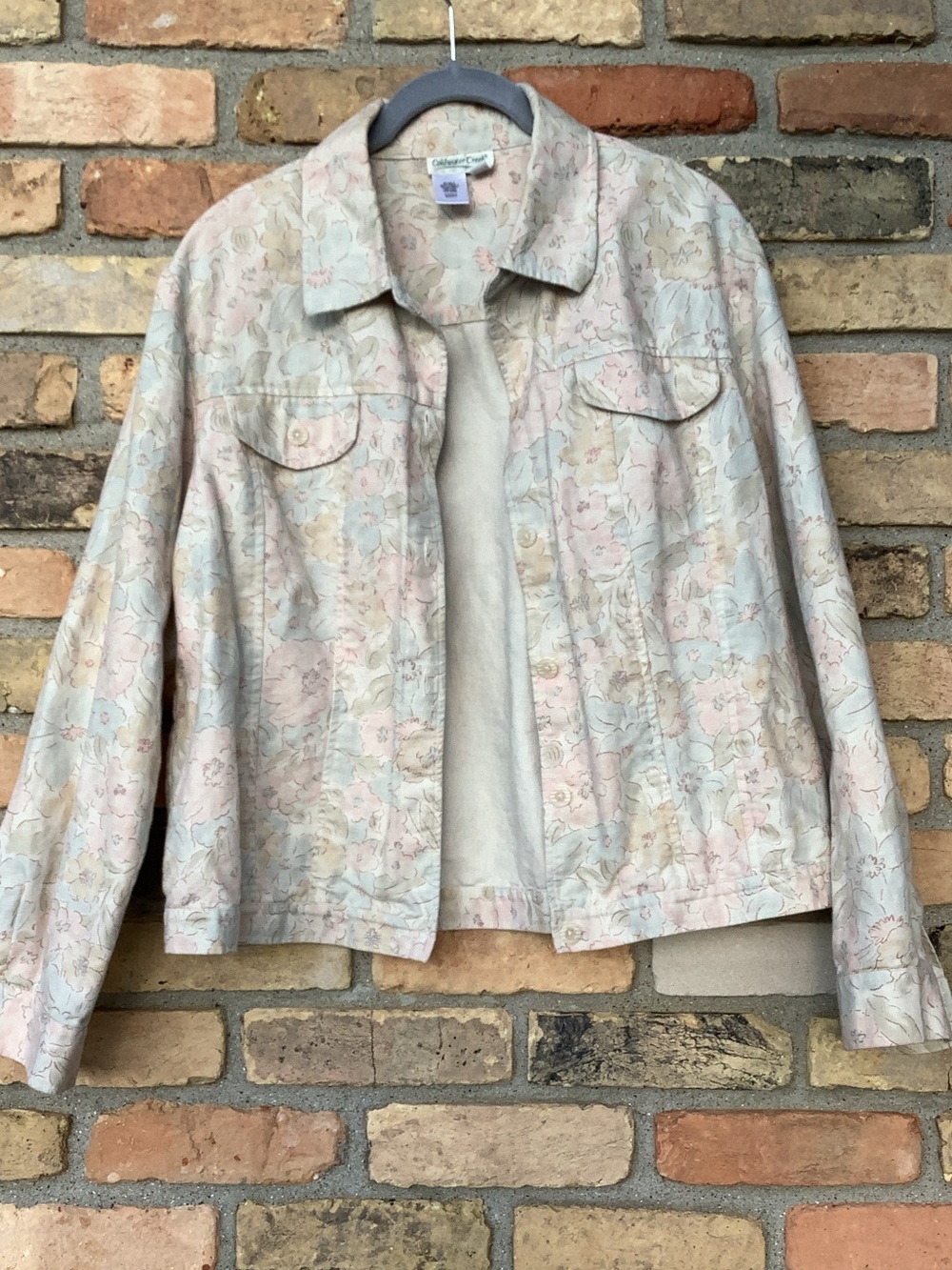 Vintage Coldwater Creek Pastel Floral Lightweight Jacket